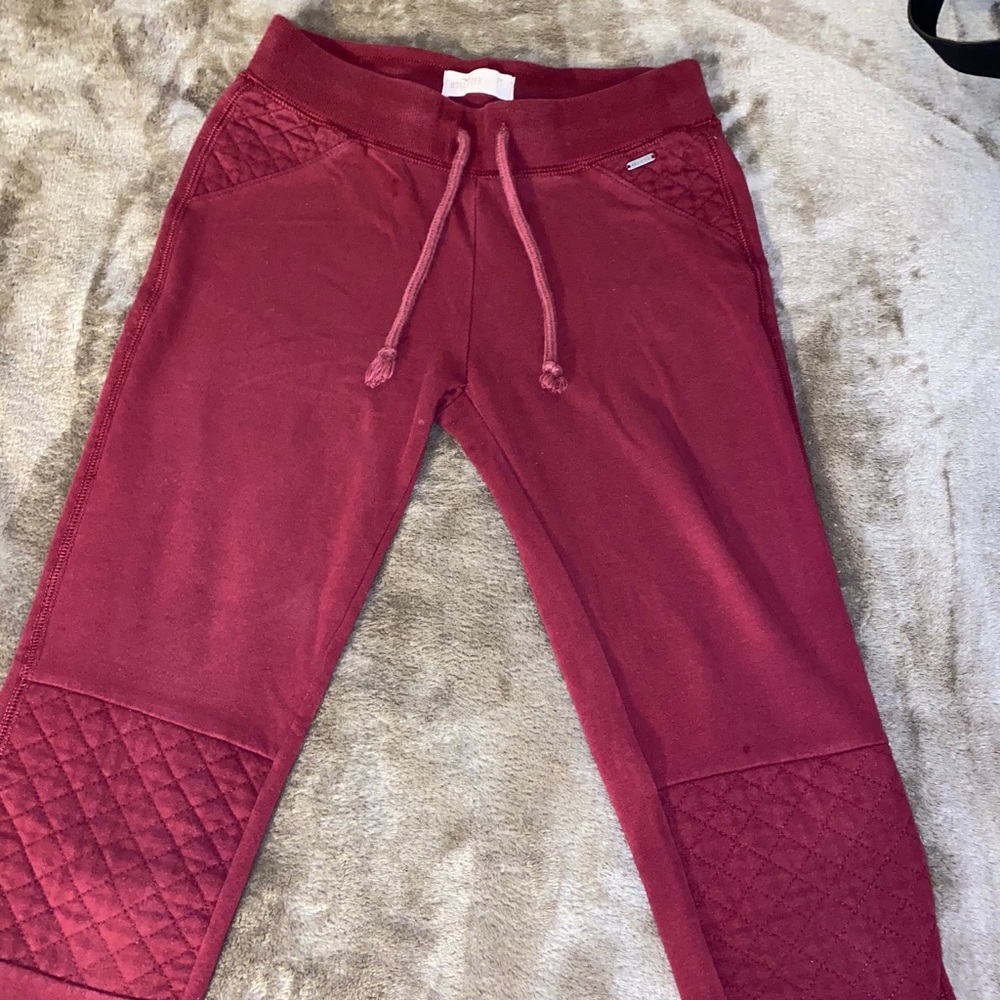 Burgundy designs joggers